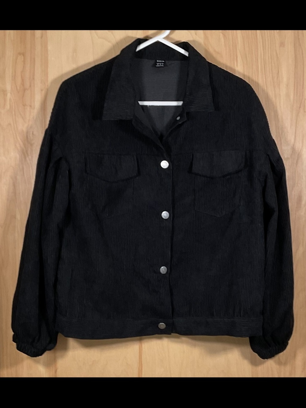 SHEIN Peasant Sleeve Corduroy Jacket - EUC